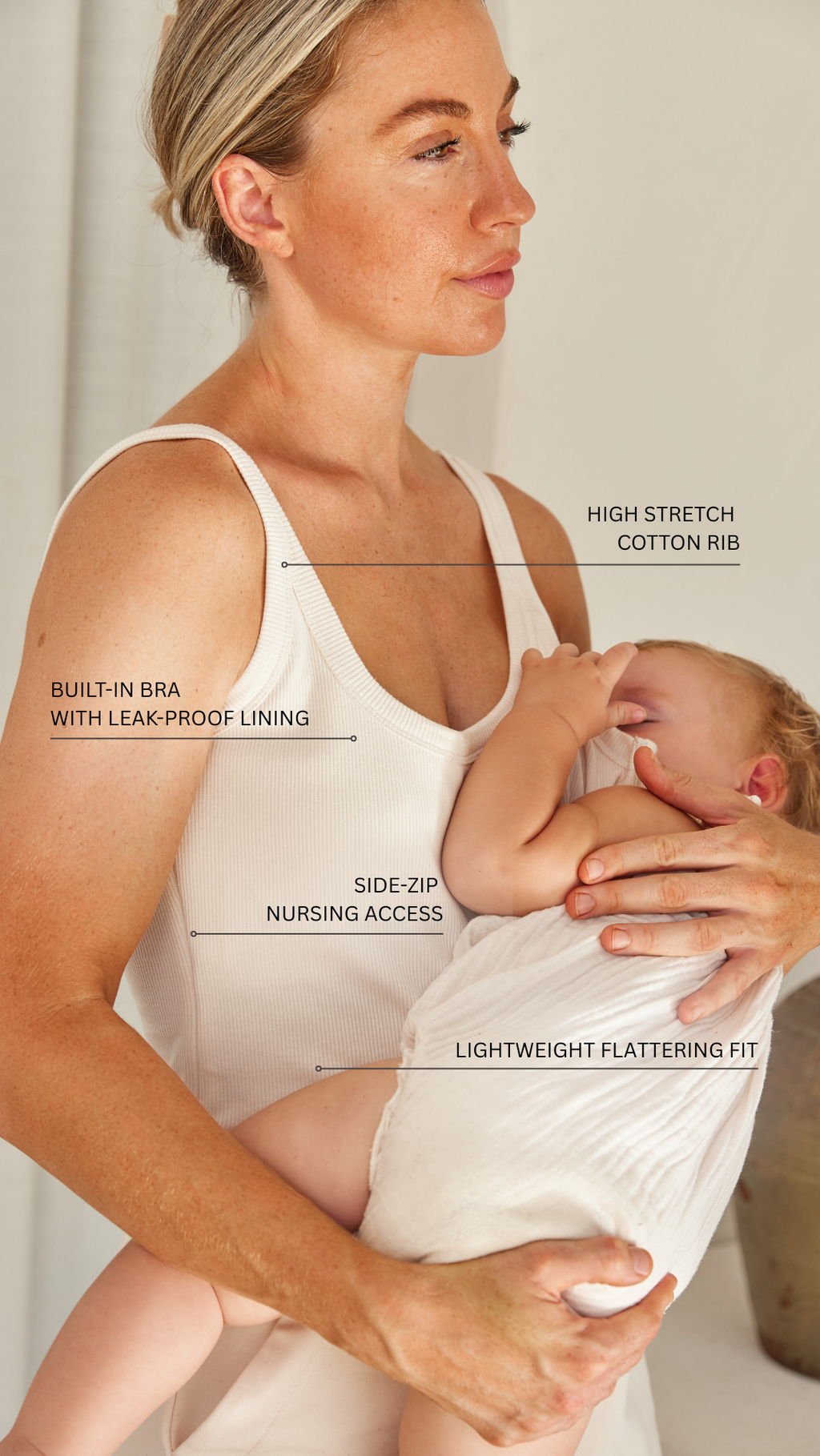 leakproof nursing singlet